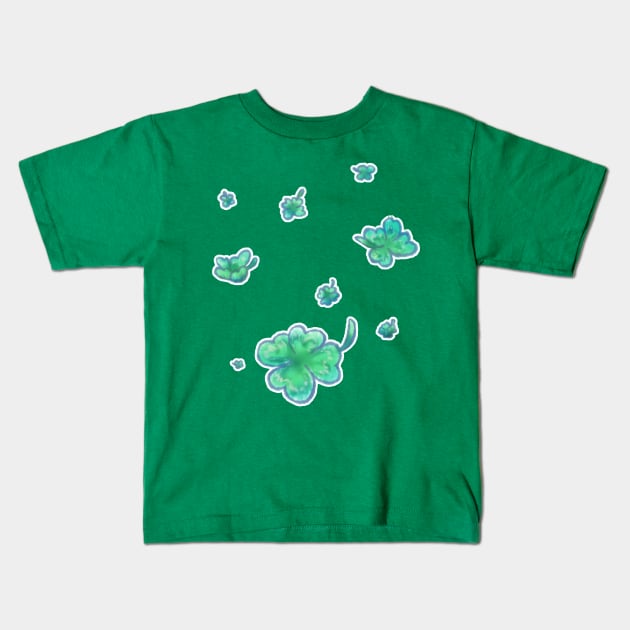 Shamrock Shower Kids T-Shirt by BonBonBunny